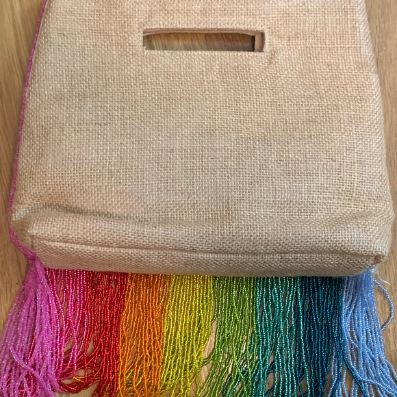 Multicolor fringe beaded bag - Content Queen - Picture 5 of 7